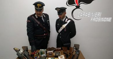 vico nel lazio carabinieri sequestro armi