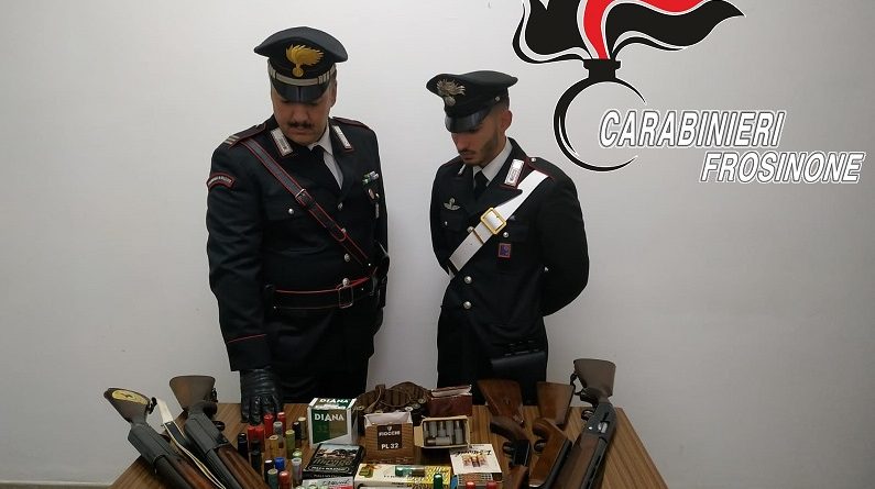 vico nel lazio carabinieri sequestro armi