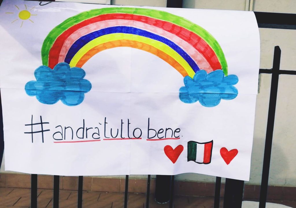 striscione bambini il corriere della provincia