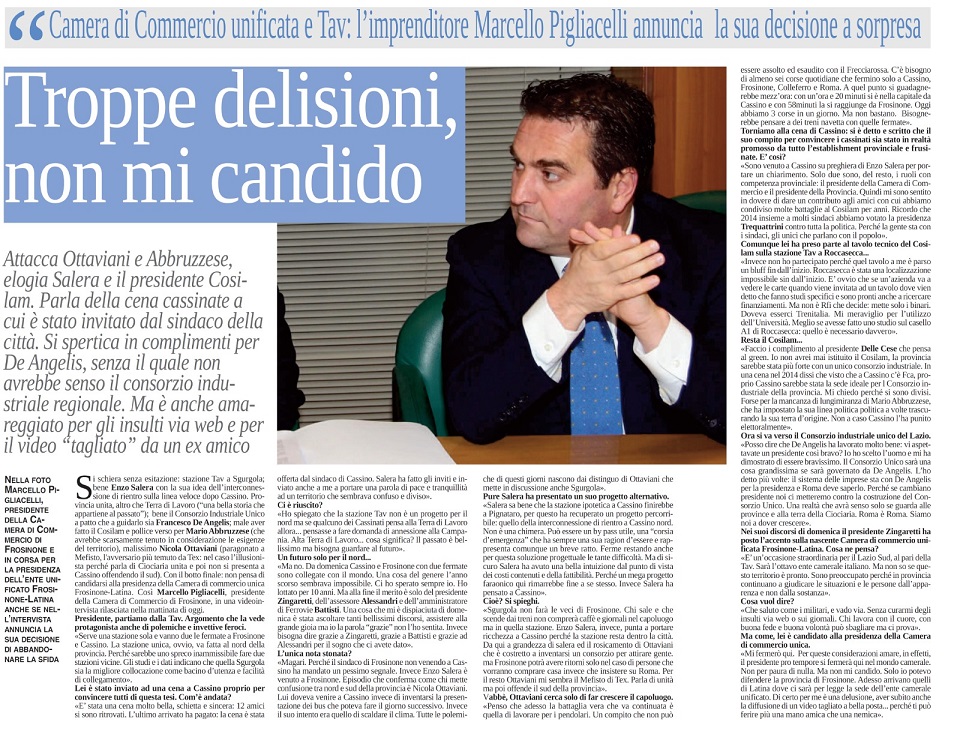 articolo pigliacelli il corriere della provincia