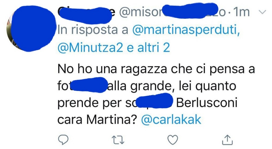 messaggio martina sperduti