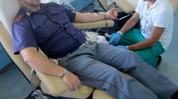donazione sangue polizia