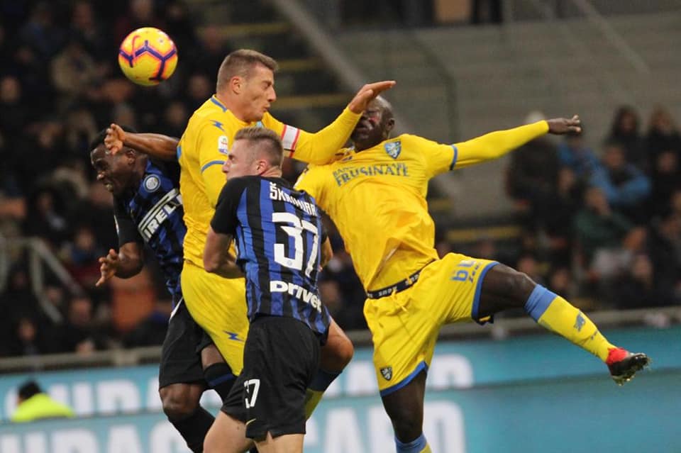 Inter-Frosinone Calcio partita Serie A match canarini leoni Ciociaria