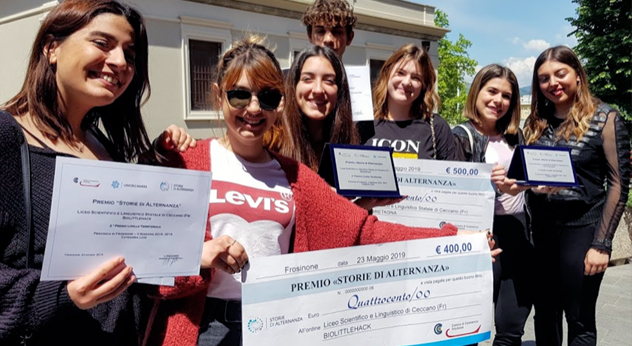 Il Liceo di Ceccano vince il primo e il secondo premio del concorso Storie di Alternanza