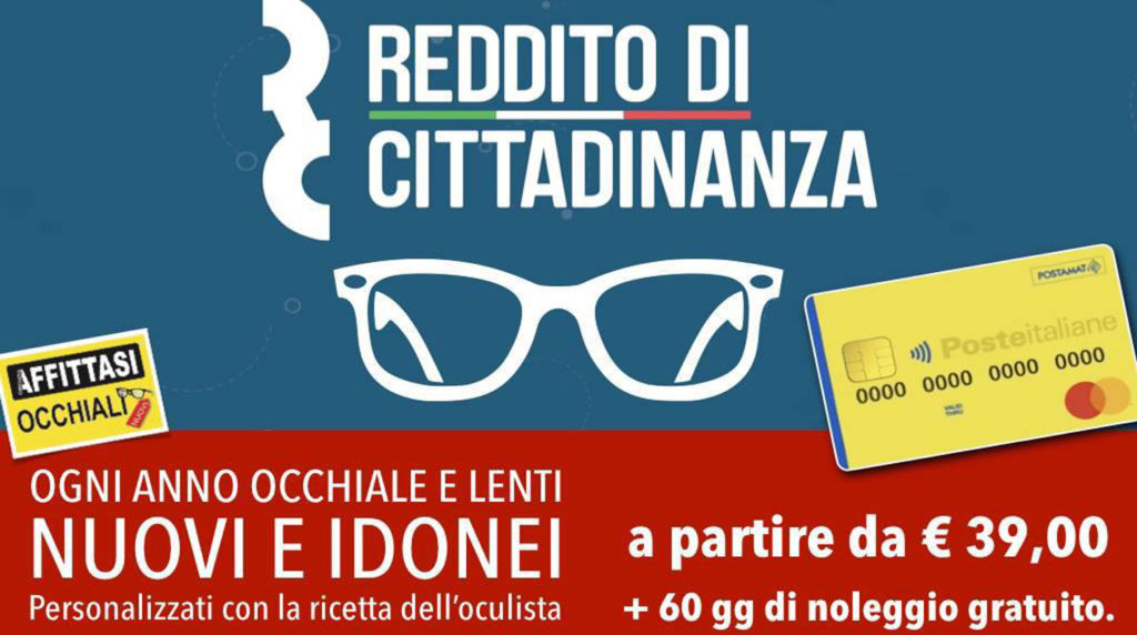 affittasi occhiali offerta reddito di cittadinanza