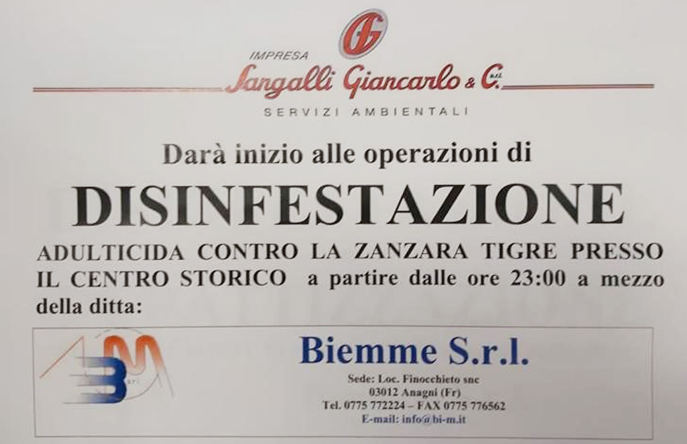 avviso disinfestazione 25 giugno 2019
