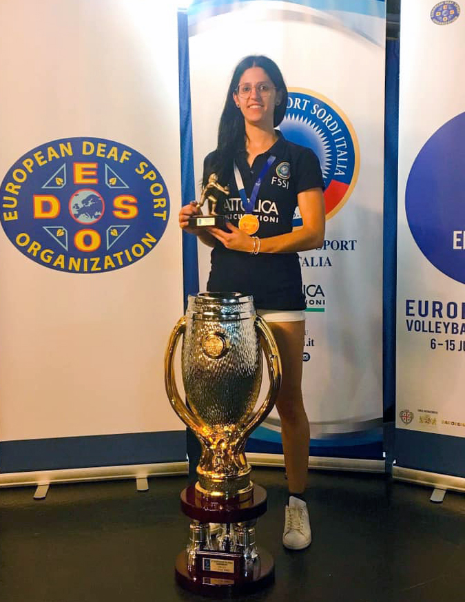 campioni d'europa nazionale volley femminile sorde claudia gennaro frosinone ciociaria pallavolo