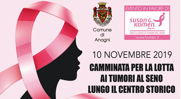 Anagni, domenica la camminata in centro per la lotta contro il tumore al seno