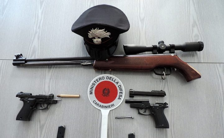 armi, carabinieri,sequestro,arresto,aquino,ciociaria