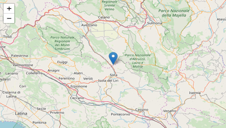 Terremoto, la magnitudo è 4.4 con epicentro Balsorano. Tanta la paura in Ciociaria.
