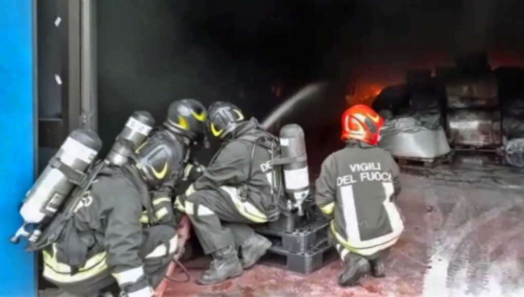 vigili del fuoco incendio frosinone