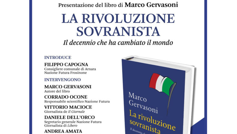 Nazione Futura Frosinone presenta il libro “La rivoluzione sovranista” di Marco Gervasoni