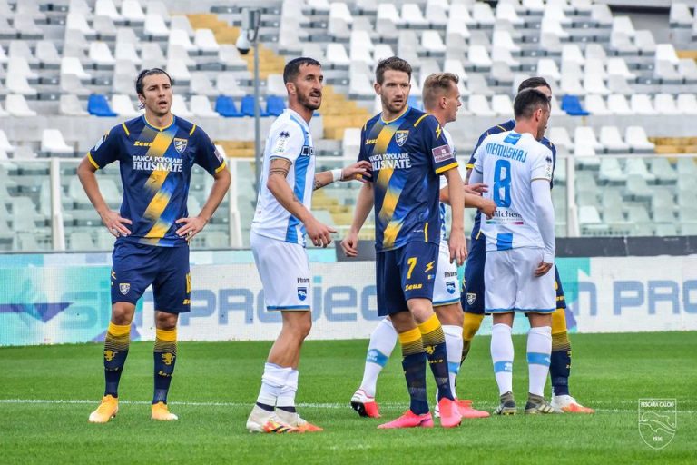 Serie B – Pescara-Frosinone 0-2: Ciano e Novakovich firmano il blitz all’Adriatico