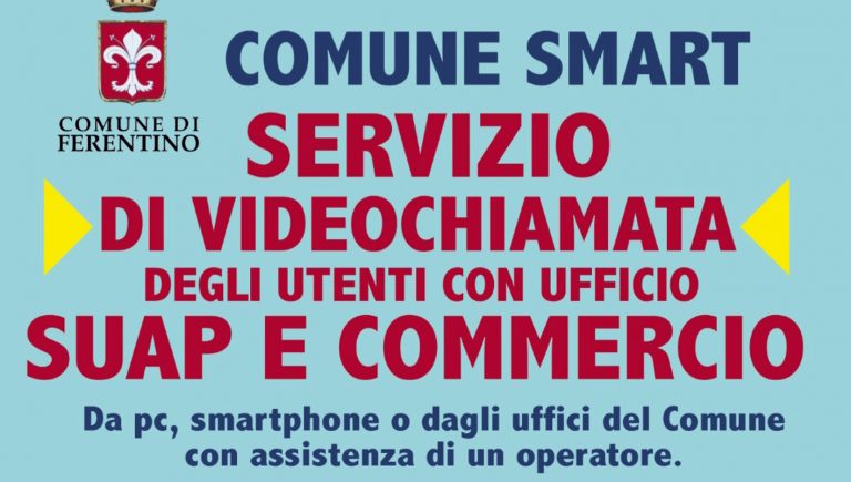 Il Comune di Ferentino ancora più smart: attivato il servizio di videochiamata degli utenti con ufficio SUAP e Commercio