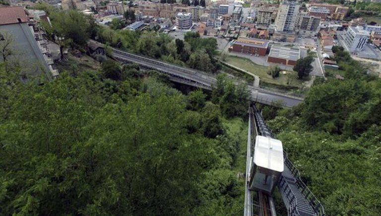 Frosinone, ascensore inclinato in servizio: ecco i nuovi orari