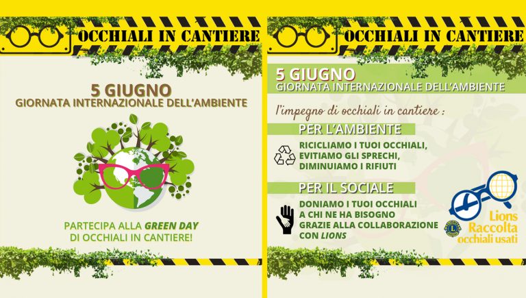 Frosinone – La Green Day di ‘Occhiali in Cantiere’ per celebrare la Giornata Mondiale dell’Ambiente