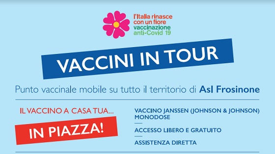 Vaccini in tour, il camper della Asl farà tappa in 19 paesi della Ciociaria