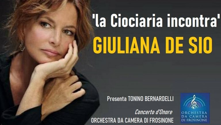 “La Ciociaria incontra Giuliana De Sio”: domani l’attrice sarà ad Atina per iniziativa della Provincia