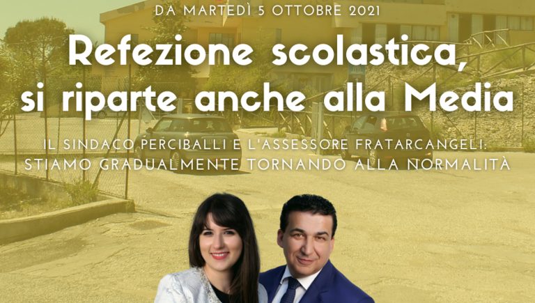 Boville Ernica – Mensa scolastica, riparte da oggi il servizio