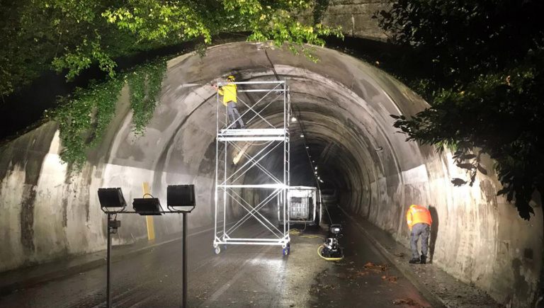 Frosinone – Restyling del tunnel con lavori notturni