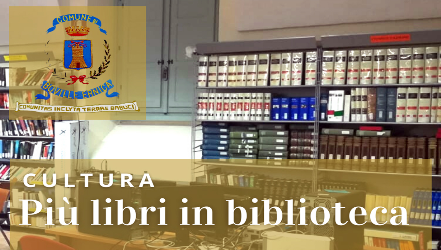 Boville Ernica – Gli scaffali della biblioteca si arricchiscono di nuovi volumi 01
