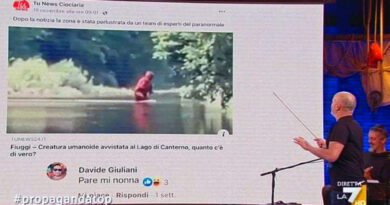 creatura umanoide fiuggilago canterno tu news ciociaria frosinone la7 propoaganda live propaganda top tunews24