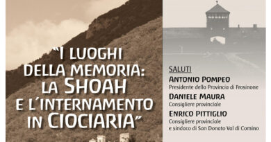 “I luoghi della memoria: la Shoah e l’internamento in Ciociaria”: la Provincia organizza il primo evento digitale del progetto approvato dalla Regione Lazio