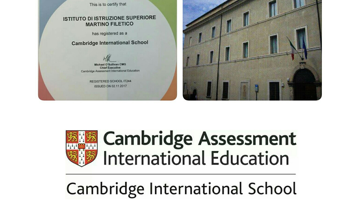 IIS Martino Filetico - riconoscimento “Cambridge International School” - SITO