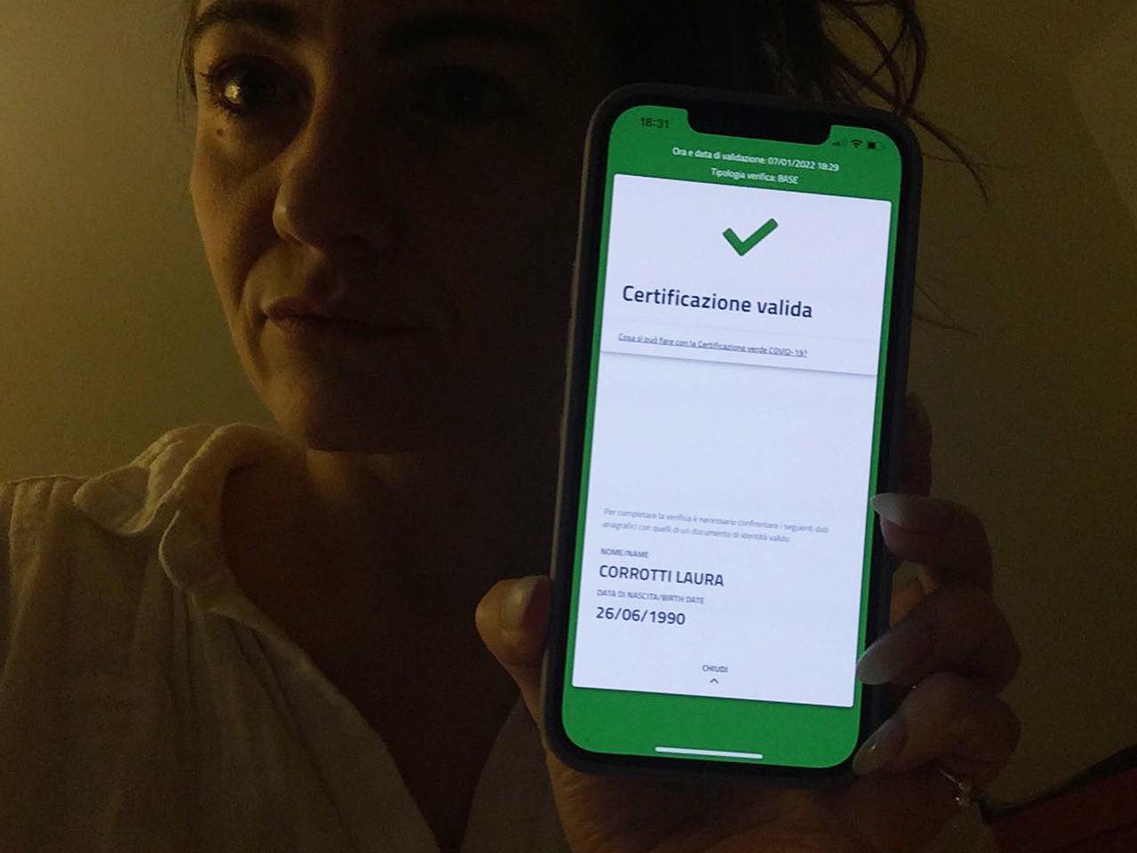 denuncia laura-corrotti-green-pass-covid