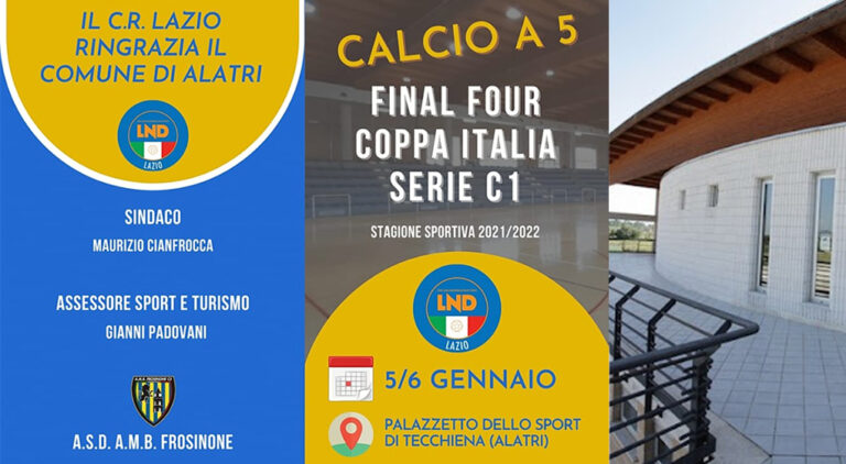 Calcio – A Tecchiena la Final Four C5 – Coppa Italia Maschile