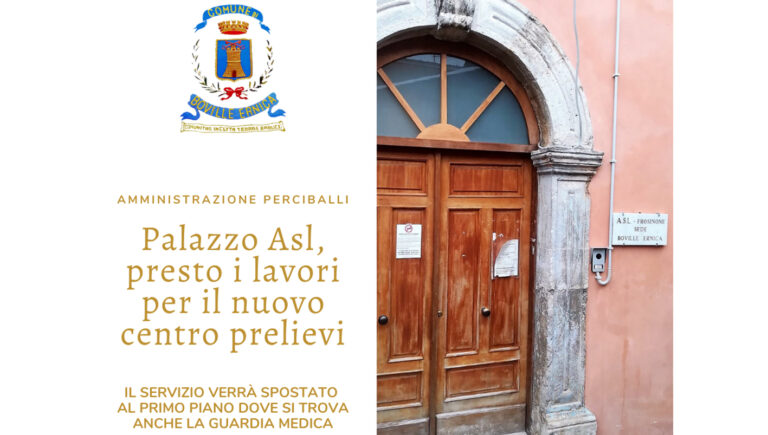 Boville Ernica – Palazzo Asl, la sala prelievi si sposta al primo piano