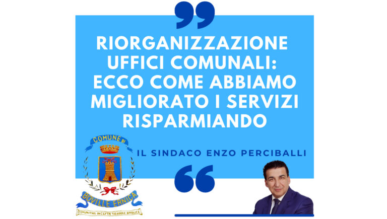 Boville Ernica – Razionalizzazione degli uffici comunali: il sindaco Perciballi illustra novità e risparmi