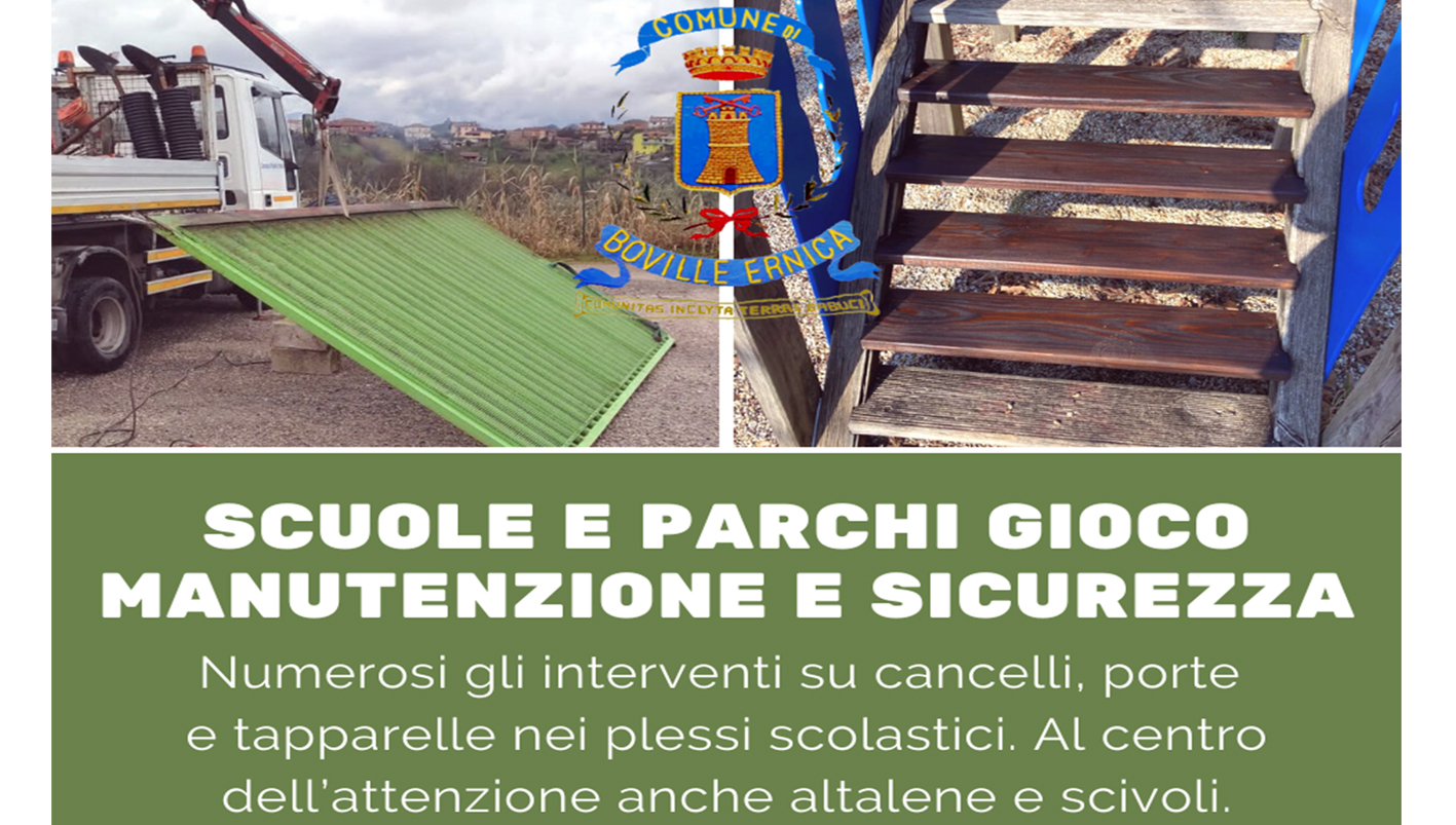 Boville Ernica – Scuole e parchi gioco, manutenzione e sicurezza 01