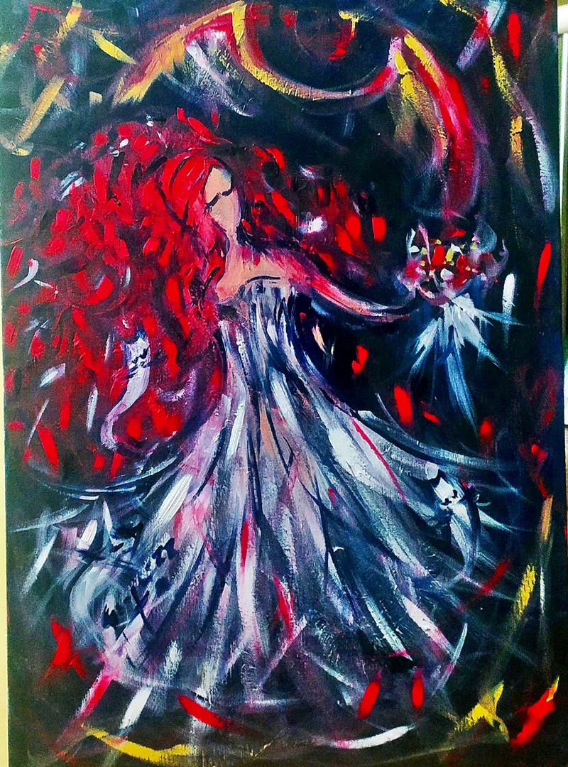 Il disegnatore di lune - donna tratteggiata