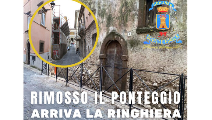 Boville Ernica – RIMOSSO IL PONTEGGIO LUNGO CORSO UMBERTO I 001