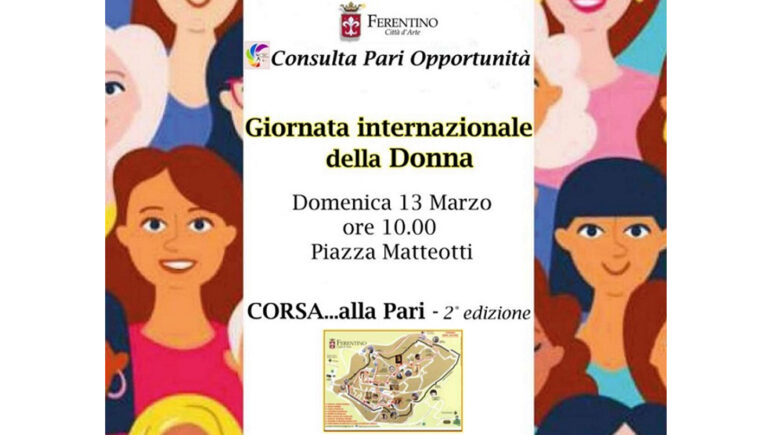 Ferentino – Domenica in piazza Matteotti l’iniziativa della Consulta per le Pari Opportunità per la Giornata internazionale della donna