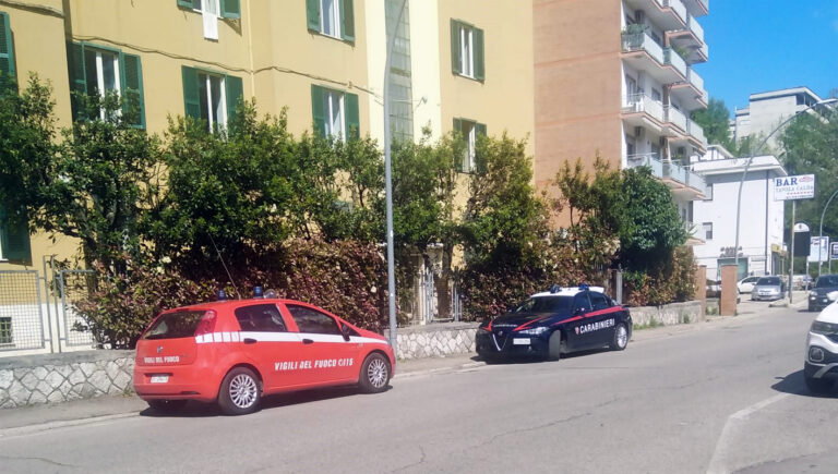 incendio frosinone viale mazzini