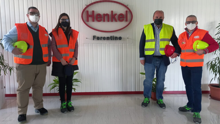 Ferentino – Il presidente De Angelis in visita nello stabilimento Henkel: «Dal Consorzio progetti a sostegno delle aziende del nostro territorio»