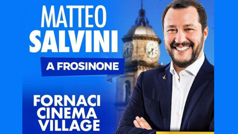 Giovedì Salvini a Frosinone per le liste Lega e Ottaviani – prima Frosinone