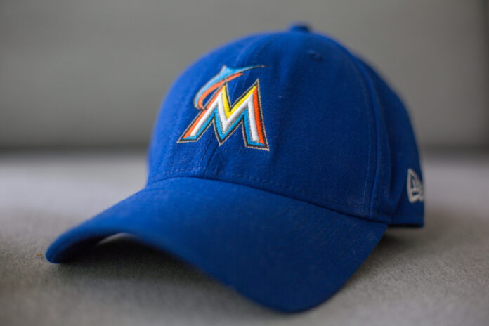 Miami,,Florida,/,Usa-,July,27,,2020:,Miami,Marlins,Blue gadget estivi cappellino personalizzato