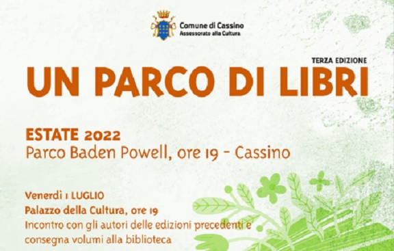 Cassino – A luglio terza edizione di “Un Parco di Libri”