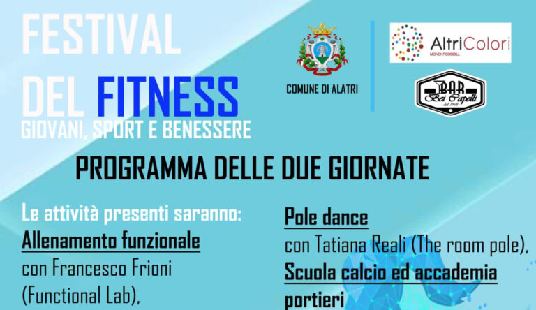 Alatri – Al castello di Tecchiena la prima edizione del “Festival del fitness: giovani, sport e benessere”