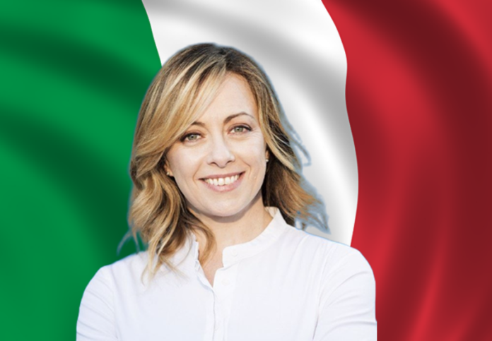 Giorgia Meloni - la leader con tricolore