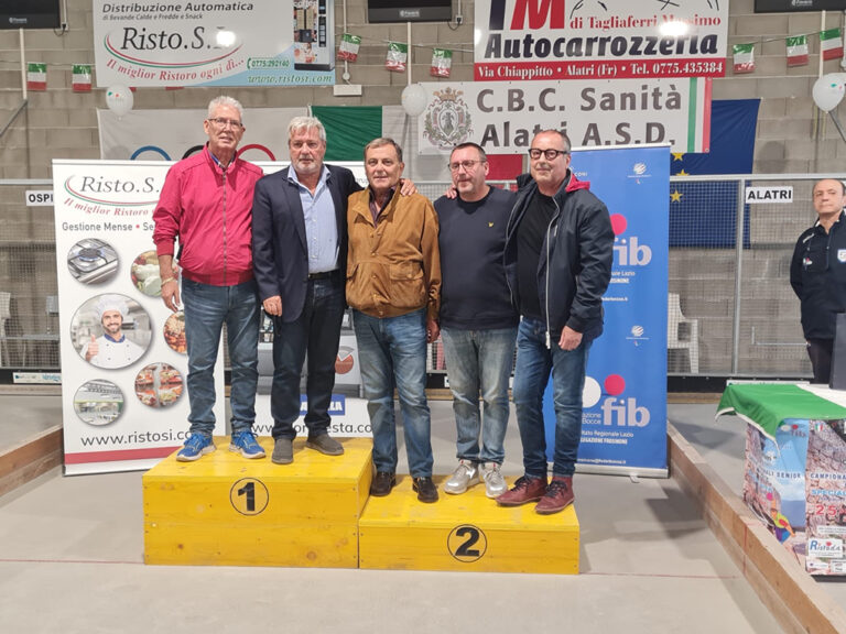 Bocce – Un successo ad Alatri per la manifestazione dei campionati regionali senior 2022