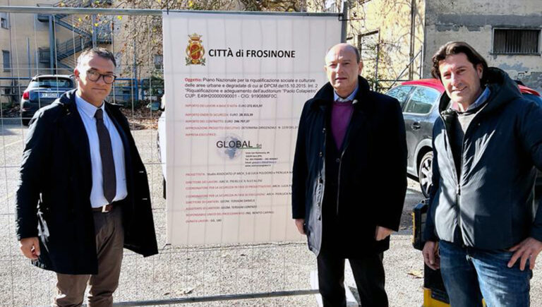 Frosinone, inaugurato oggi il cantiere del Teatro “Colapietro”