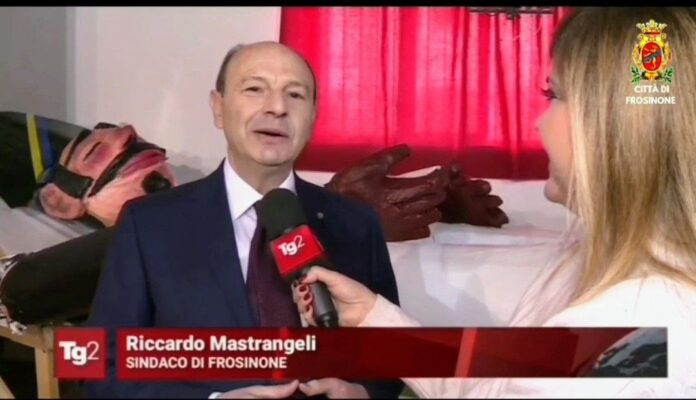 un momento dell'intervista al tg2
