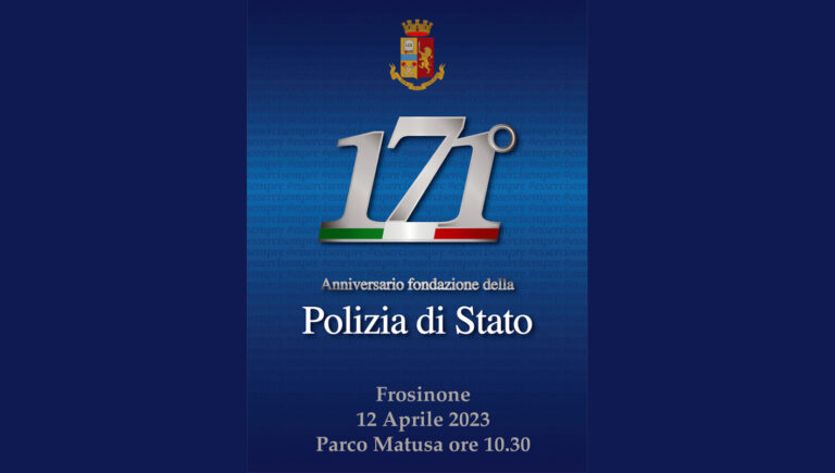 Frosinone – Mercoledì la celebrazione del 171° anniversario della fondazione della Polizia di Stato