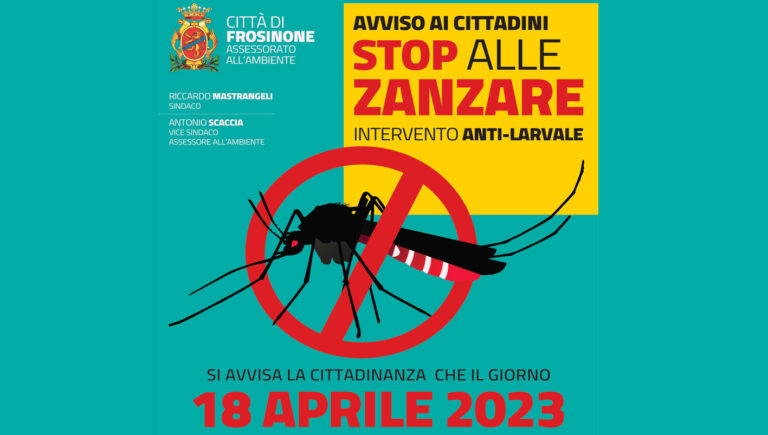 Frosinone, stop alle zanzare: domani l’intervento antilarvale