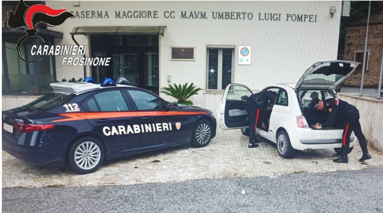 Pontecorvo – Ladri di auto bloccati dai carabinieri