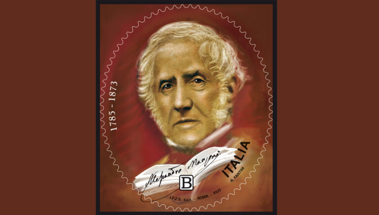 Poste Italiane – Emissione francobollo commemorativo di Alessandro Manzoni, nel 150° anniversario della scomparsa